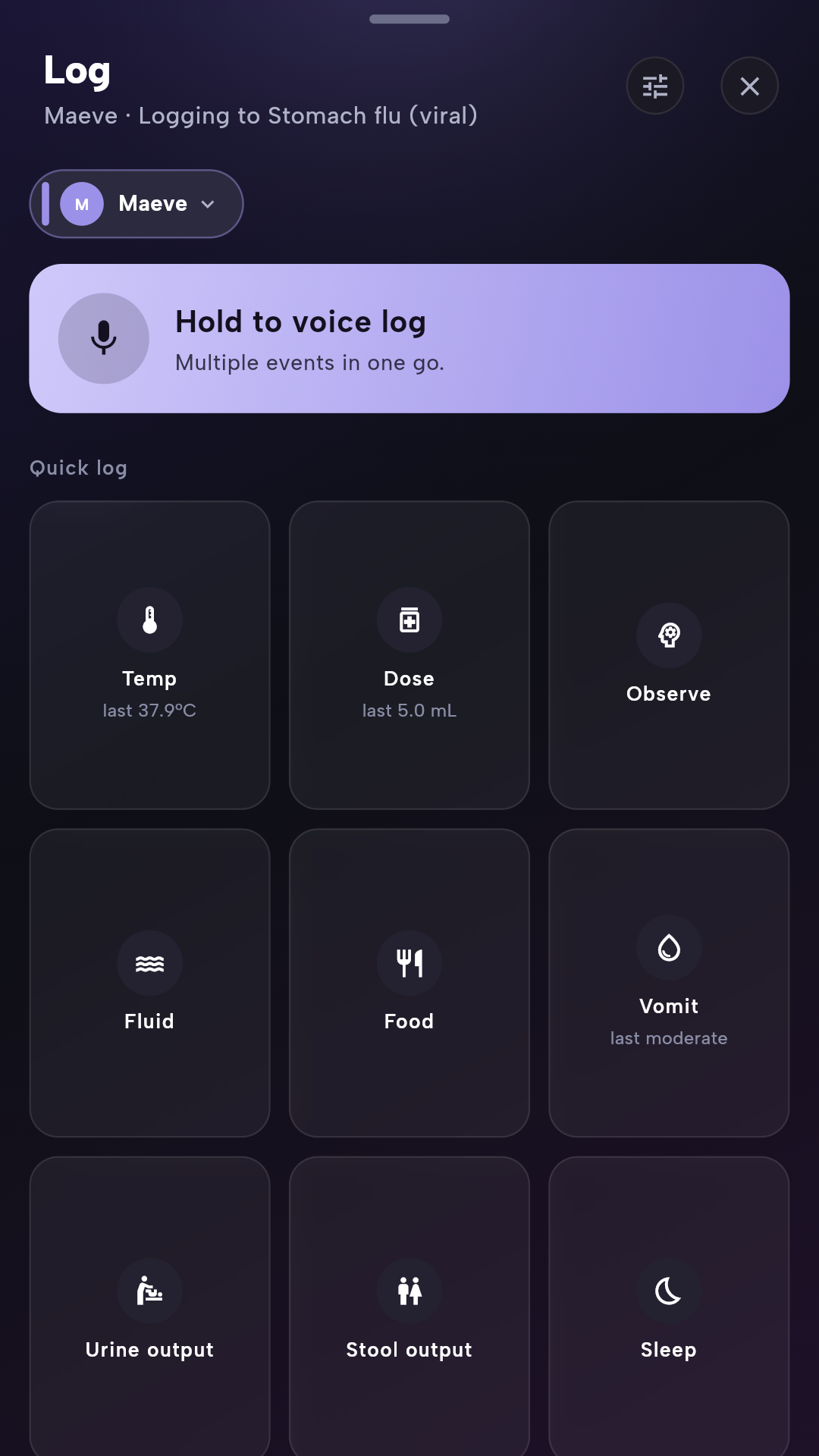 Unpanic quick log